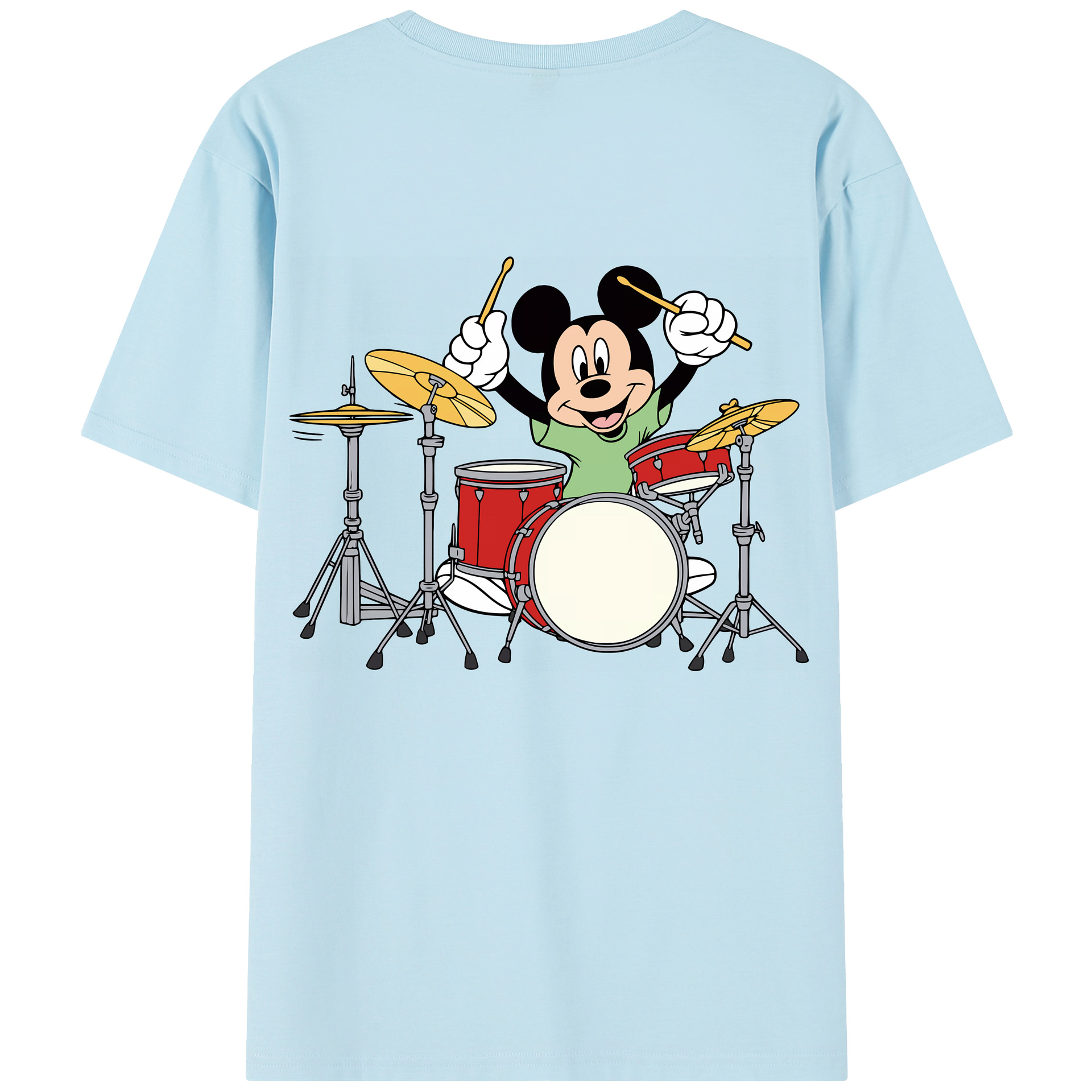 （画像用） ミッキーマウス Mickey Mouse 綿100％半袖Tシャツ（背面プリント）